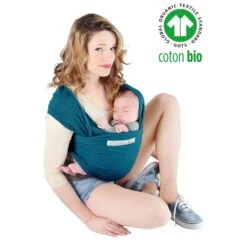 Écharpe De Portage Basic BIO Bleu Rétro - LOVE RADIUS -Baby Gear Soldes 3760218243701 4